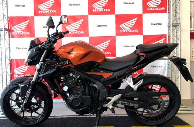 Honda CB 500F LARANJA 2021/2021 VALECROSS HONDA DREAM LAJEADO / Carros no Vale