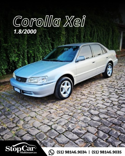 TOYOTA COROLLA 1.8 XEI 16V GASOLINA 4P AUTOMÁTICO 2000/2000 STOPCAR MULTIMARCAS ESTRELA / Carros no Vale