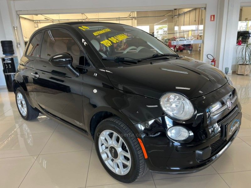 FIAT 500 1.4 CABRIO 8V 2014/2014 CIMIRRO AUTOMÓVEIS TAQUARA / Carros no Vale