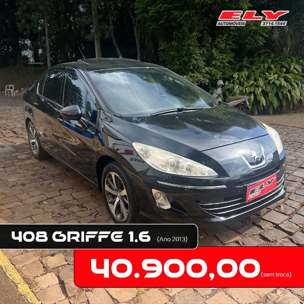 PEUGEOT 408 2.0 GRIFFE 16V 2013/2013 ELY AUTOMÓVEIS LAJEADO / Carros no Vale
