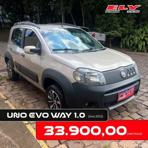FIAT UNO 1.0 EVO WAY FIRE 8V 2012/2012 ELY AUTOMÓVEIS LAJEADO / Carros no Vale