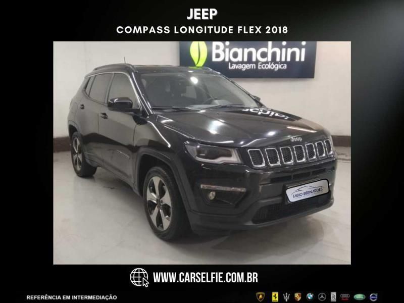 JEEP COMPASS 2.0 16V FLEX LONGITUDE AUTOMÁTICO 2018/2018 FÁBIO BERNARDES PORTO ALEGRE / Carros no Vale