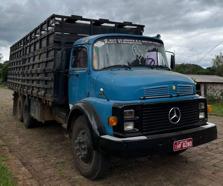 Mercedes-Benz 1113 L-1113 3-Eixos 2p Boiadeiro 1981/1981 CAMINHÕES & CAMIONETAS PASSO FUNDO / Carros no Vale