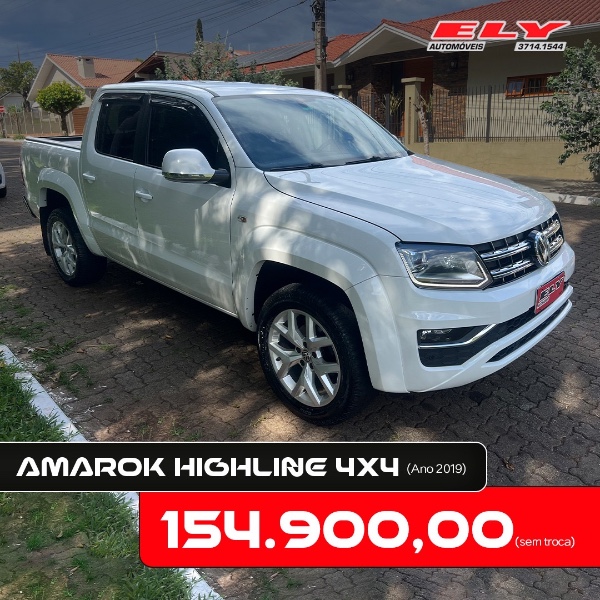 VOLKSWAGEN AMAROK 2.0 HIGHLINE 4X4 CD 16V TURBO INTERCOOLER DIESEL 4P AUTOMÁTICO 2019/2019 ELY AUTOMÓVEIS LAJEADO / Carros no Vale