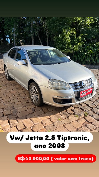 VOLKSWAGEN JETTA 2.5 I 20V 150CV GASOLINA 4P TIPTRONIC 2008/2008 ELY AUTOMÓVEIS LAJEADO / Carros no Vale