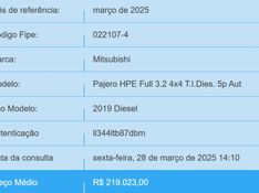Mitsubishi PAJERO 3.2 HPE 4X4 7 LUGARES 16V TURBO INTERCOOLER DIESEL 4P AUTOMÁTICO 2018/2019 BETIOLO NOVOS E SEMINOVOS LAJEADO / Carros no Vale