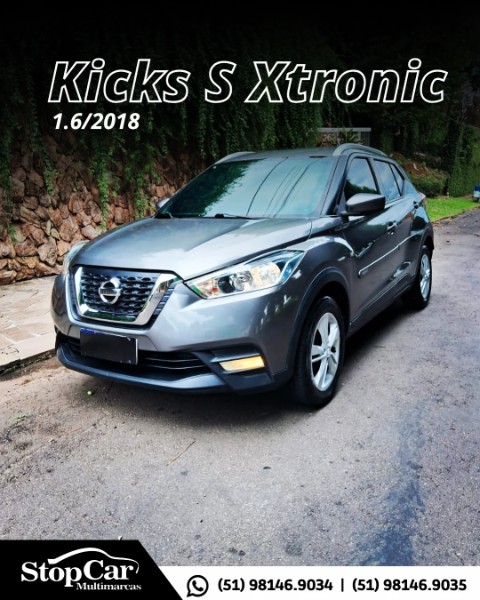 NISSAN KICKS 1.6 16V S XTRONIC 2018/2018 STOPCAR MULTIMARCAS ESTRELA / Carros no Vale