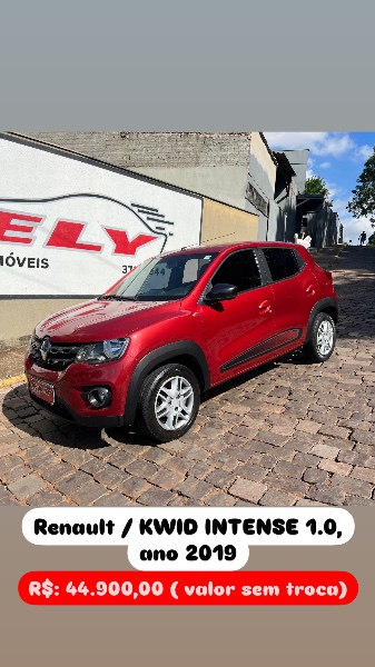 RENAULT KWID 1.0 12V SCE FLEX INTENSE MANUAL 2019/2019 ELY AUTOMÓVEIS LAJEADO / Carros no Vale