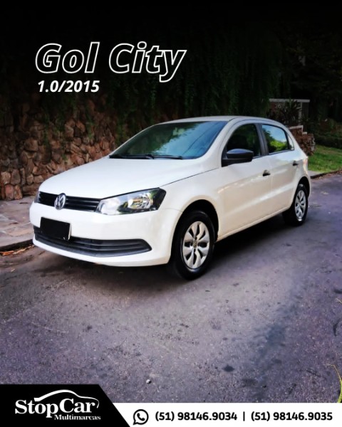 VOLKSWAGEN GOL 1.0 CITY 2015/2015 STOPCAR MULTIMARCAS ESTRELA / Carros no Vale