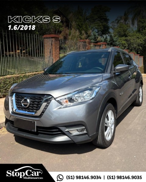 NISSAN KICKS 1.6 16V S XTRONIC 2018/2018 STOPCAR MULTIMARCAS ESTRELA / Carros no Vale