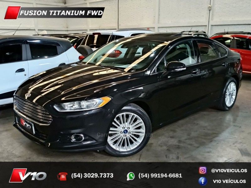 FORD FUSION 2.0 TITANIUM GTDI ECOBOOST FWD 2014/2015 V10 VEÍCULOS CAXIAS DO SUL / Carros no Vale
