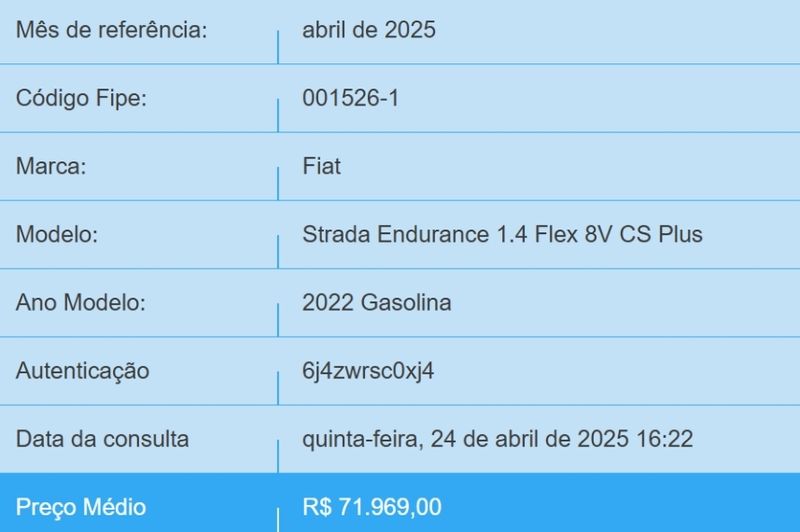 Fiat STRADA 1.4 FIRE FLEX ENDURANCE CS MANUAL 2022/2022 BETIOLO NOVOS E SEMINOVOS LAJEADO / Carros no Vale