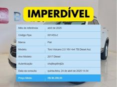Fiat TORO 2.0 16V TURBO DIESEL VOLCANO 4WD AT9 2016/2017 BETIOLO NOVOS E SEMINOVOS LAJEADO / Carros no Vale