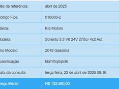 KIA SORENTO 3.3 V6 GASOLINA EX 7L AUTOMATICO 2017/2018 BETIOLO NOVOS E SEMINOVOS LAJEADO / Carros no Vale