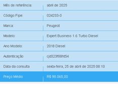 Peugeot EXPERT 1.6 BLUEHDI DIESEL BUSINESS MANUAL 2018/2018 BETIOLO NOVOS E SEMINOVOS LAJEADO / Carros no Vale