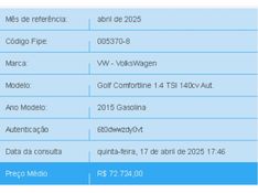Volkswagen GOLF 1.4 TSI COMFORTLINE 16V GASOLINA 4P AUTOMÁTICO 2014/2015 BETIOLO NOVOS E SEMINOVOS LAJEADO / Carros no Vale