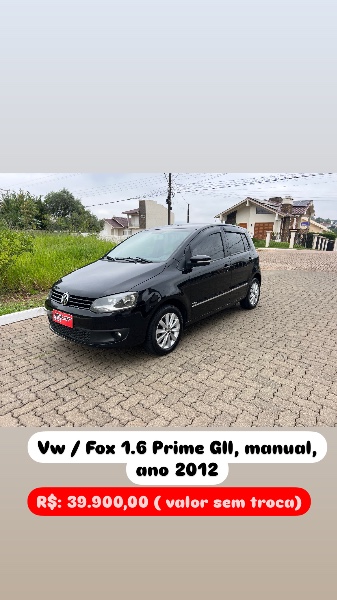 VOLKSWAGEN FOX 1.6 PRIME GII 2012/2012 ELY AUTOMÓVEIS LAJEADO / Carros no Vale