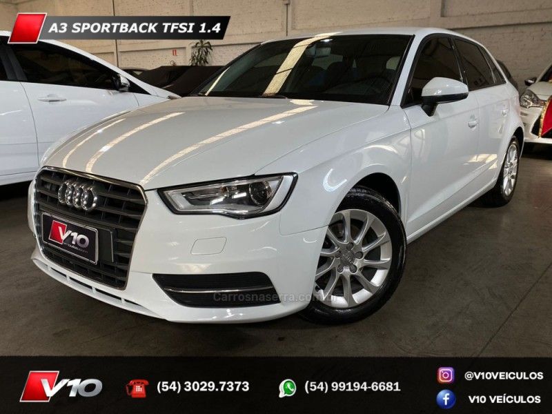 AUDI A3 1.4 TFSI SPORTBACK 16V S-TRONIC 2015/2016 V10 VEÍCULOS CAXIAS DO SUL / Carros no Vale