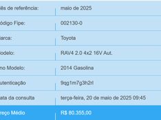 Toyota RAV4 2.0 4X2 16V GASOLINA 4P AUTOMÁTICO 2014/2014 BETIOLO NOVOS E SEMINOVOS LAJEADO / Carros no Vale