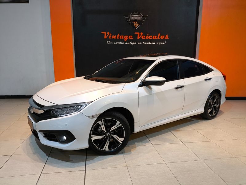 Honda CIVIC 1.5 16V TURBO GASOLINA TOURING 4P CVT 2018/2018 VINTAGE VEÍCULOS CAXIAS DO SUL / Carros no Vale
