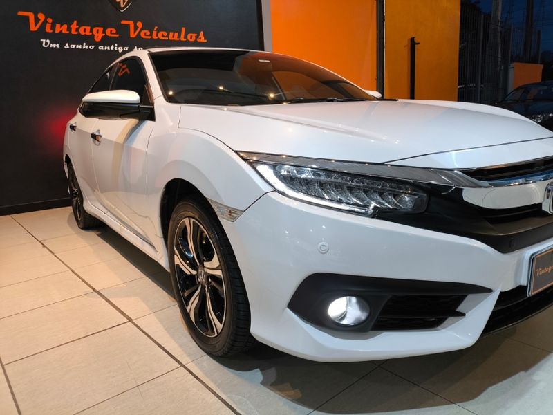 Honda CIVIC 1.5 16V TURBO GASOLINA TOURING 4P CVT 2018/2018 VINTAGE VEÍCULOS CAXIAS DO SUL / Carros no Vale