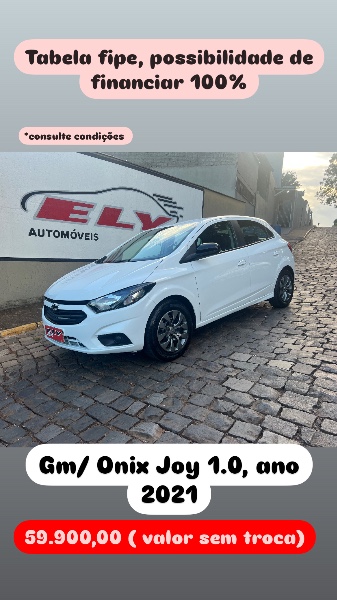 CHEVROLET ONIX HATCH JOY 1.0 8V FLEX 5P MEC. 2021/2021 ELY AUTOMÓVEIS LAJEADO / Carros no Vale