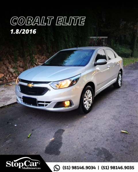 CHEVROLET COBALT 1.8 ELITE 8V 2016/2016 STOPCAR MULTIMARCAS ESTRELA / Carros no Vale
