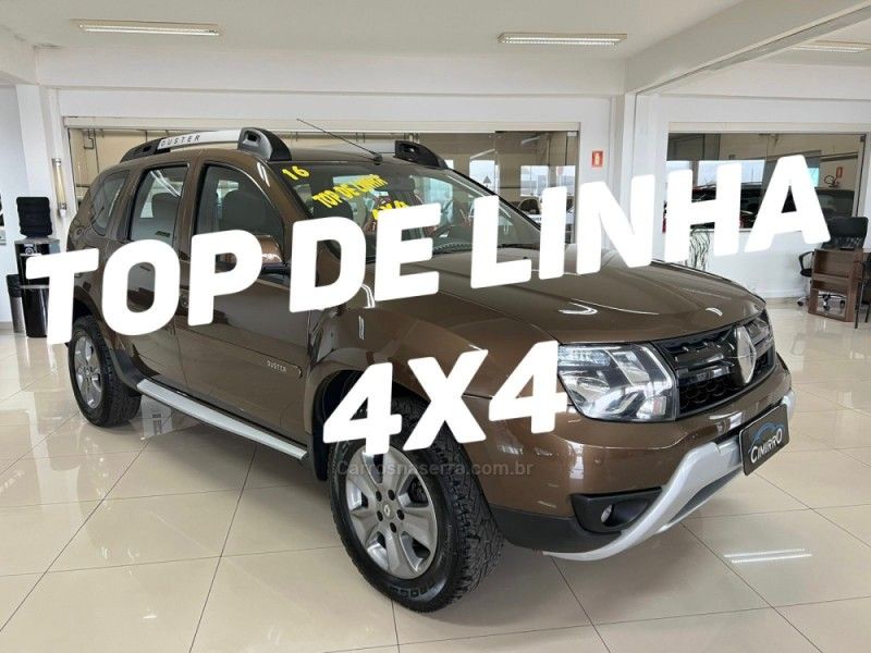 RENAULT DUSTER 2.0 DYNAMIQUE 4X4 16V 2015/2016 CIMIRRO AUTOMÓVEIS TAQUARA / Carros no Vale