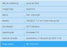 Chevrolet CRUZE 1.4 TURBO LT 16V FLEX 4P AUTOMÁTICO 2016/2017 BETIOLO NOVOS E SEMINOVOS LAJEADO / Carros no Vale