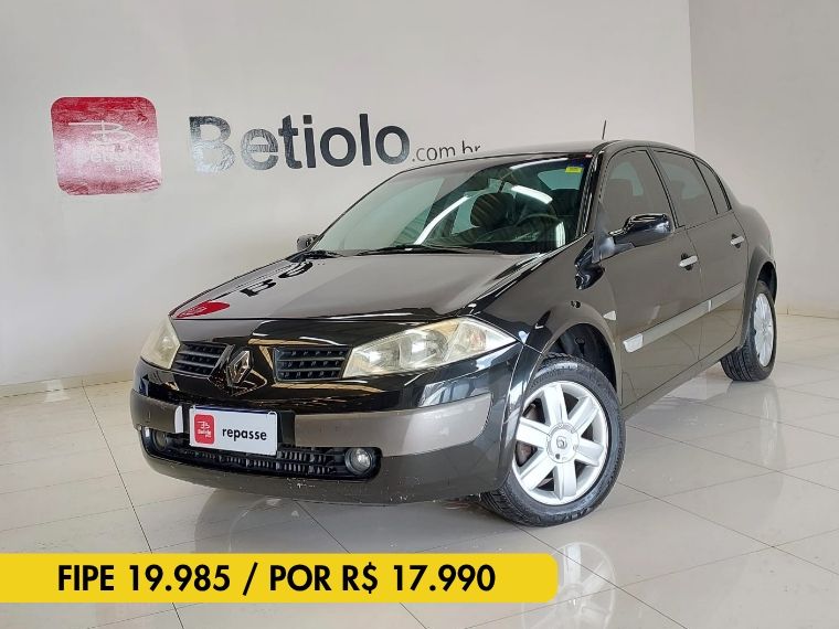Renault MEGANE 2.0 DYNAMIQUE SEDAN 16V GASOLINA 4P AUTOMÁTICO 2007/2007 BETIOLO NOVOS E SEMINOVOS LAJEADO / Carros no Vale