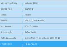 Toyota RAV4 2.0 4X2 16V GASOLINA 4P AUTOMÁTICO 2014/2014 BETIOLO NOVOS E SEMINOVOS LAJEADO / Carros no Vale