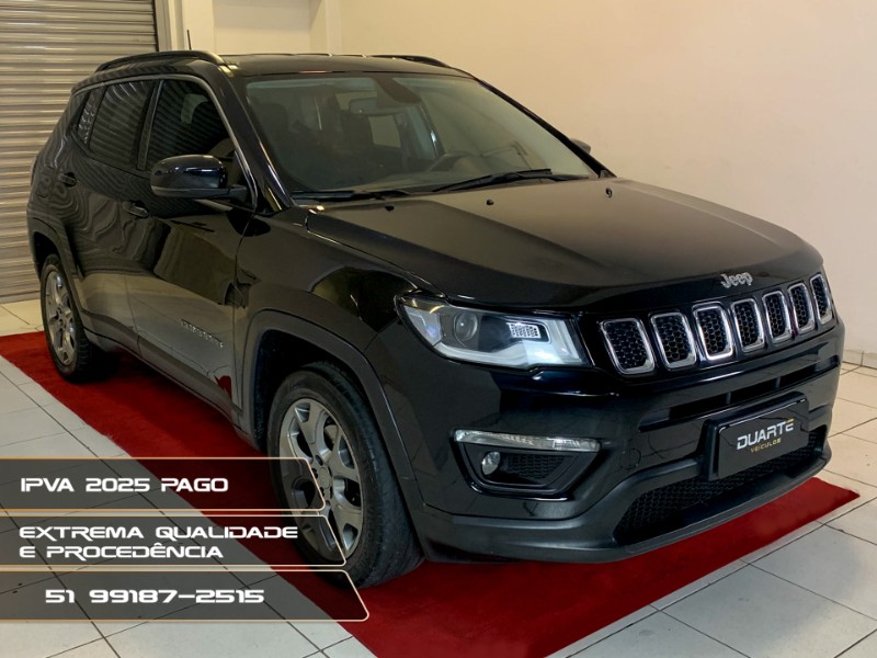 JEEP COMPASS 2.0 16V FLEX LONGITUDE AUTOMÁTICO 2021/2021 DUARTE VEÍCULOS PORTO ALEGRE / Carros no Vale