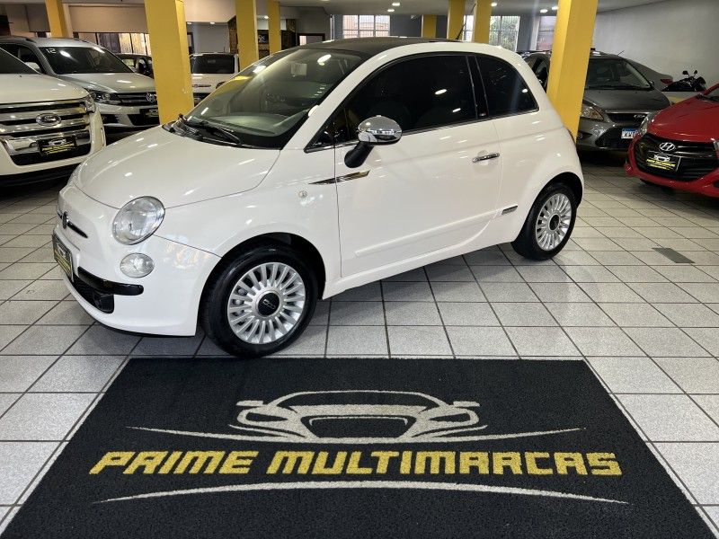 FIAT 500 1.4 LOUNGE 16V AUTOMATIZADO 2009/2010 PRIME MULTIMARCAS CAXIAS DO SUL / Carros no Vale