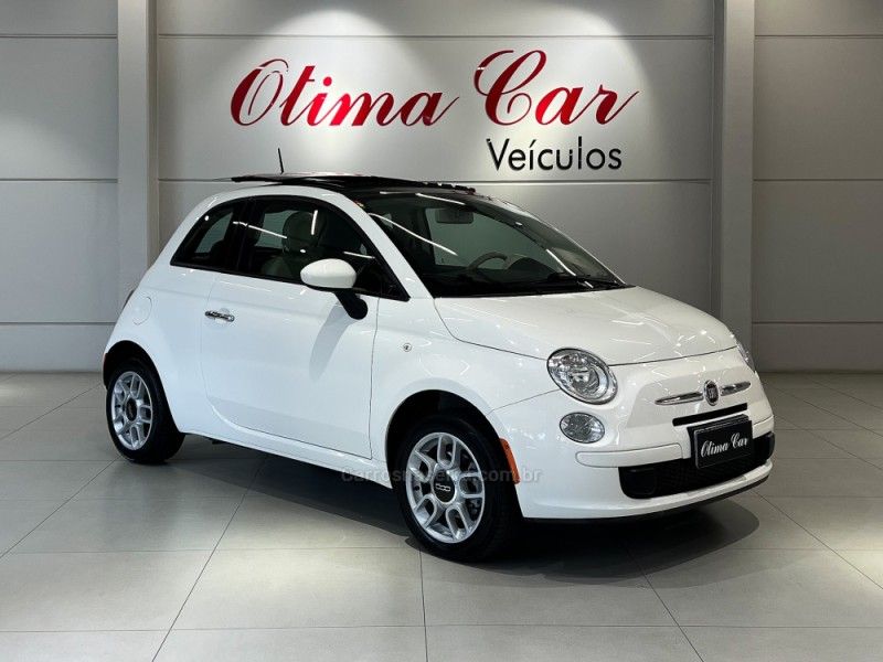 FIAT 500 1.4 CULT 8V AUTOMATIZADO 2013/2014 ÓTIMA CAR FLORES DA CUNHA / Carros no Vale