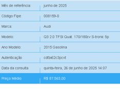 Audi Q3 2.0 TFSI AMBIENTE QUATTRO 4P GASOLINA S TRONIC 2015/2015 BETIOLO NOVOS E SEMINOVOS LAJEADO / Carros no Vale