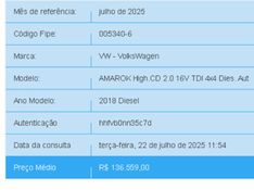 Volkswagen AMAROK 2.0 HIGHLINE 4X4 CD 16V TURBO INTERCOOLER DIESEL 4P AUTOMÁTICO 2018/2018 BETIOLO NOVOS E SEMINOVOS LAJEADO / Carros no Vale