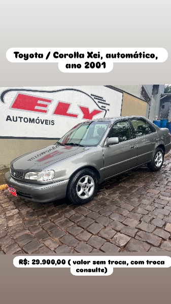 TOYOTA COROLLA 1.8 XEI 16V GASOLINA 4P AUTOMÁTICO - 2001