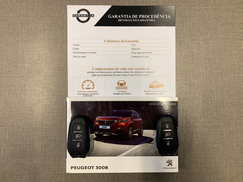 PEUGEOT 3008 1.6 GRIFFE PACK THP 16V GASOLINA 4P AUTOMÁTICO 2018/2019 DUARTE VEÍCULOS PORTO ALEGRE / Carros no Vale