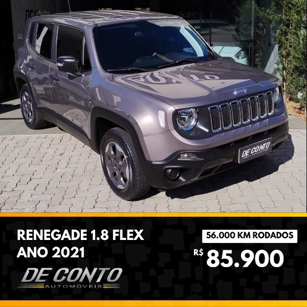 JEEP RENEGADE 1.8 AUT /2021 DE CONTO AUTOMÓVEIS SARANDI / Carros no Vale