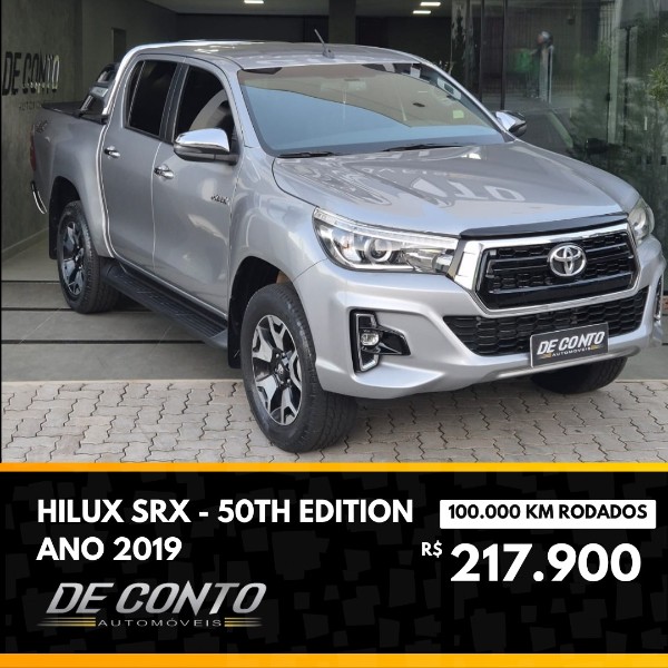 TOYOTA HILUX 2.8 SRX 4X4 16V 2019/2019 DE CONTO AUTOMÓVEIS SARANDI / Carros no Vale