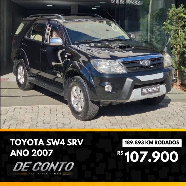 TOYOTA HILUX SW4 3.0 SRV 4X4 16V /2007 DE CONTO AUTOMÓVEIS SARANDI / Carros no Vale