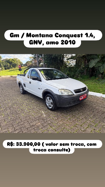 CHEVROLET MONTANA 1.4 8V CONQUEST ECONOFLEX 2010/2010 ELY AUTOMÓVEIS LAJEADO / Carros no Vale