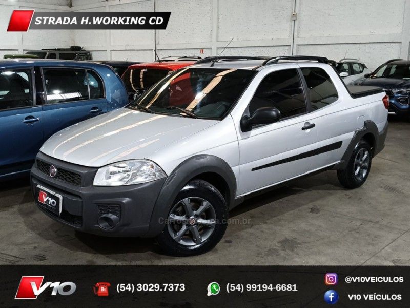 FIAT STRADA 1.4 MPI HARD WORKING CD 8V 3P 2018/2018 V10 VEÍCULOS CAXIAS DO SUL / Carros no Vale