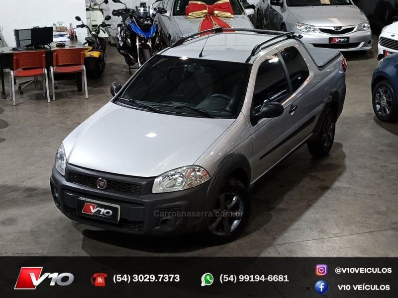 FIAT STRADA 1.4 MPI HARD WORKING CD 8V 3P 2018/2018 V10 VEÍCULOS CAXIAS DO SUL / Carros no Vale