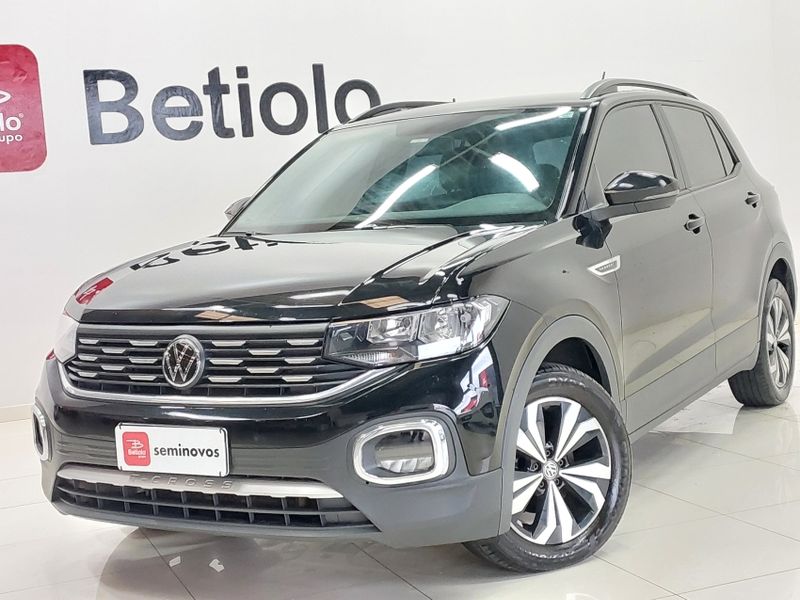 Volkswagen T-CROSS 1.0 200 TSI TOTAL FLEX SENSE AUTOMÁTICO 2022/2022 BETIOLO NOVOS E SEMINOVOS LAJEADO / Carros no Vale