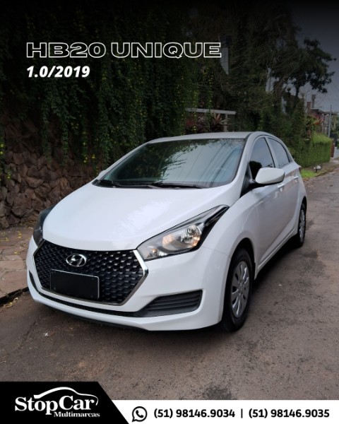 HYUNDAI HB20 1.0 UNIQUE 2019/2019 STOPCAR MULTIMARCAS ESTRELA / Carros no Vale