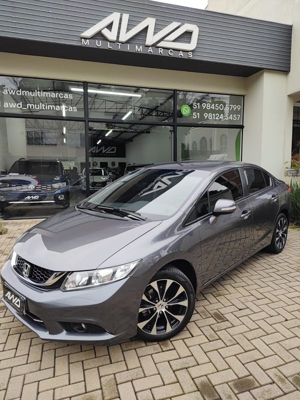 HONDA CIVIC 2.0 LXR 16V 2015/2015 AWD MULTIMARCAS LAJEADO / Carros no Vale