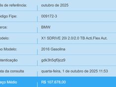 BMW X1 2.0 16V TURBO ACTIVEFLEX SDRIVE20I 4P AUTOMÁTICO 2016/2016 BETIOLO NOVOS E SEMINOVOS LAJEADO / Carros no Vale