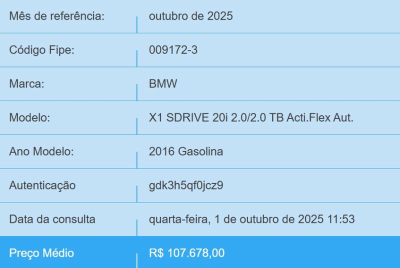 BMW X1 2.0 16V TURBO ACTIVEFLEX SDRIVE20I 4P AUTOMÁTICO 2016/2016 BETIOLO NOVOS E SEMINOVOS LAJEADO / Carros no Vale