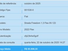 Fiat STRADA 1.3 FIREFLY FLEX FREEDOM CD MANUAL 2021/2022 BETIOLO NOVOS E SEMINOVOS LAJEADO / Carros no Vale